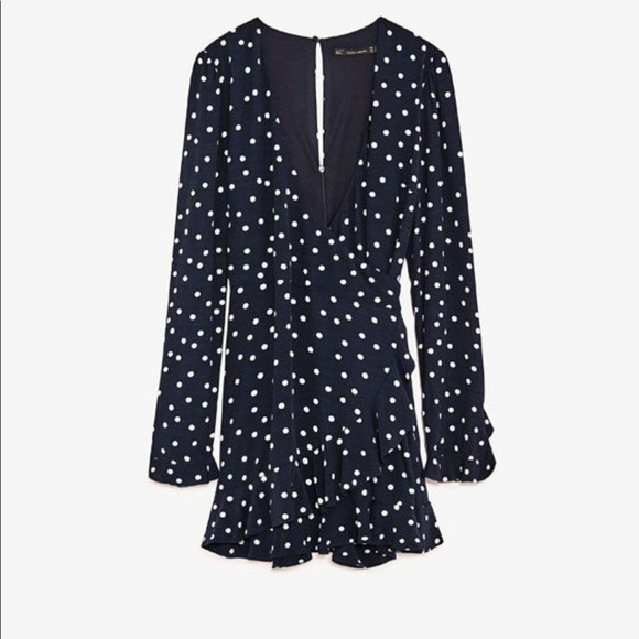 Zara Pants Jumpsuits Zara Polka Dot Romper Poshmark